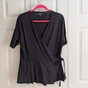 Loft Peplum Wrap Shirt